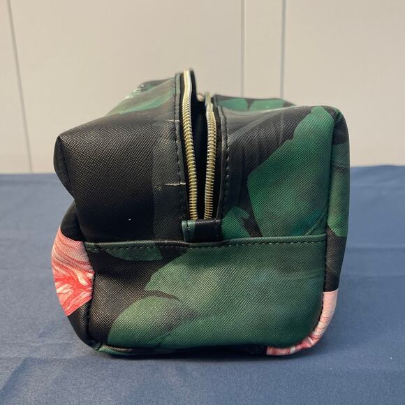 Jo&Jo Australia Make up/Accessory Bag Green/Pink/White Flamingo Clean Inside - Picture 5 of 11